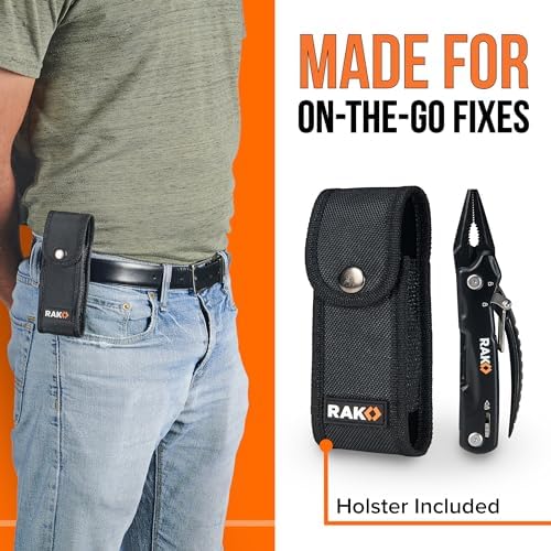 RAK Pro Tools Pliers Multitool - Cool Unique Gifts For Dads Who Have Everything - Compact DIY Survival Multi Tool Gift for Men, Husband, Handyman - Backpacking & Camping Accessories - Image 4