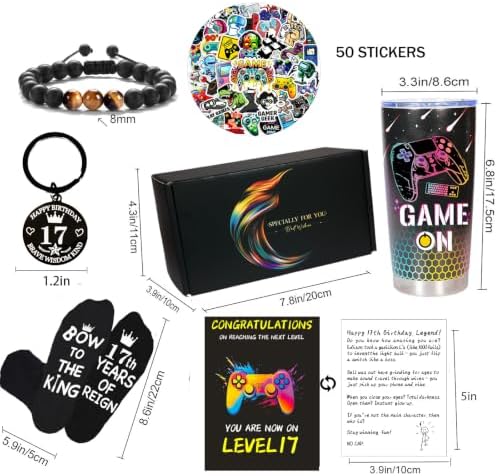 Carselage 17 Year Old Boy Gifts, 17th Birthday Gifts Decorations for Son - Image 3
