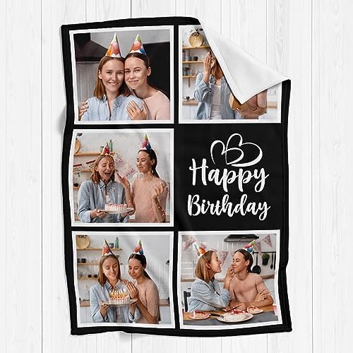 inkArts Personalized Birthday Gifts for Women, Custom Blankets with Photos, Personalized Blanket with Photos & Text, Personalized Photo Blankets - Image 7