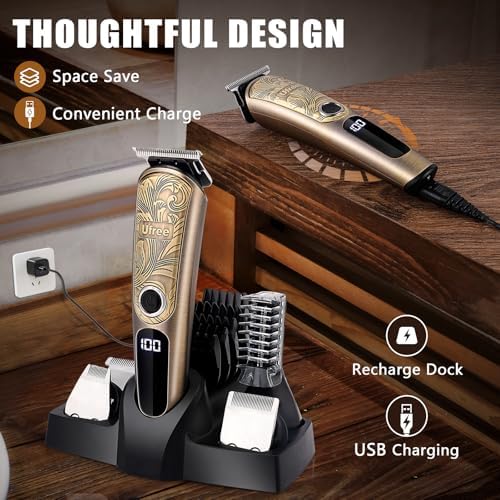 Ufree Beard Trimmer, IPX7 Waterproof Electric Razor Shavers, Gifts for Men - Image 5