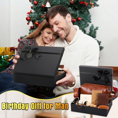 Shyyween 10 Pcs Birthday Gifts Baskets for Men Beard Care Set,Khaki - Image 6
