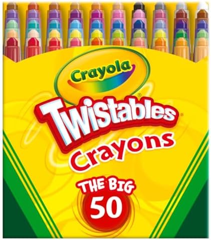 Crayola Mini Twistables Crayons for Kids (50ct), Cute Back to School Supplies for Kids, Crayons for Coloring Books, Gift for Toddlers Girls & Boys, Arts & Crafts, 3+ by Crayola