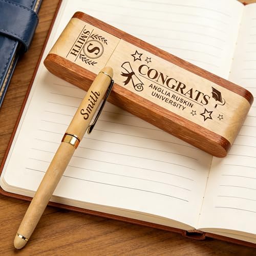 EDSG Personalized Ballpoint Pens Graduation Gifts, Wooden Ballpoint Pen Set with Pen Case Display, Engraved Pens Class of 2026 Gifts for Daughter Son Him Her High School College (Design 2) - Image 4