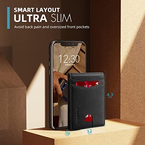 RUNBOX Wallet for Men -Slim Rfid Leather Mens Bifold Novelty Wallets 2 ID Window With Gift Box Men's Accessories - Image 3