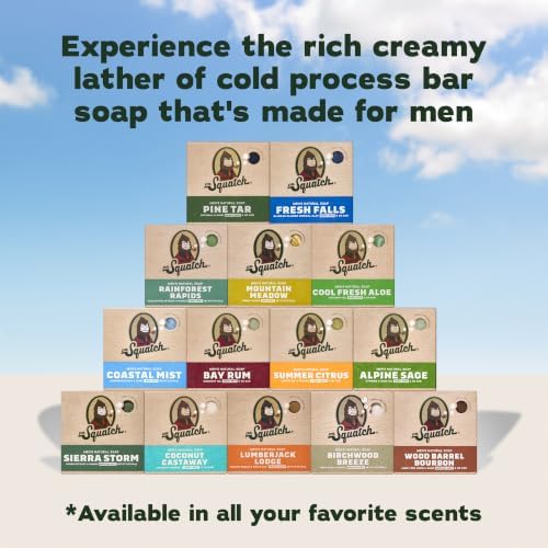 Dr. Squatch Natural Men’s Bar Soap, Body Soap Bar (5oz, 3-Pack) - Image 6