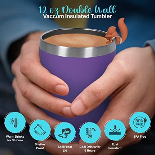 Gift Sets for Tea Lovers Women and Men Tumbler 15 Unique Teas 10 Honey Straws (Mom Card-Purple) - Image 5