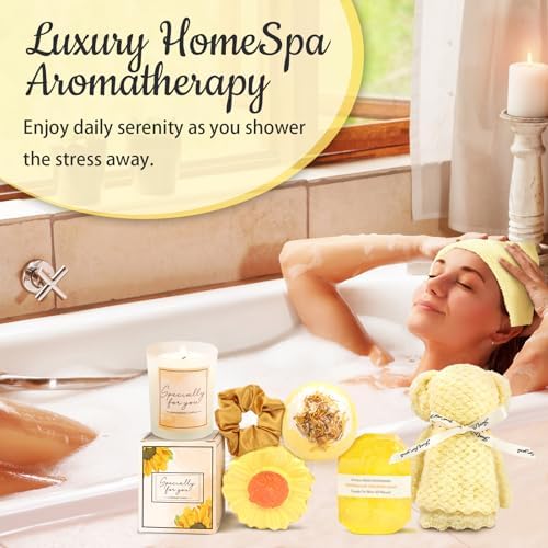 Spa Gift Baskets for Women, Mothers Day Gifts for Mom Wife Her Sister Friend, Sending Sunshine Sunflower Self Care, Thank You, Get Well Soon Gift for Women After Surgery, Teacher Appreciation Gift - Image 5