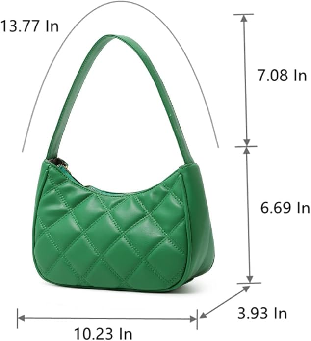 Shoulder Bags for Women, Cute Hobo Tote Handbag Mini Clutch Purse with Zipper Closure