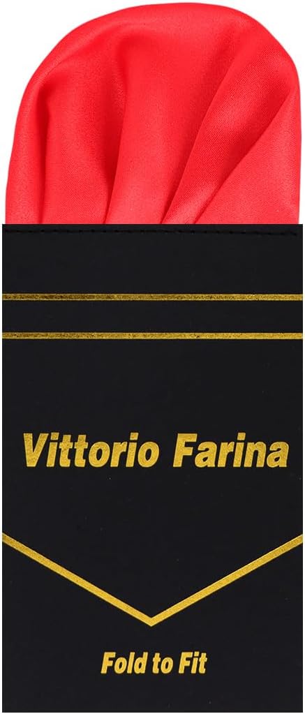 Premium Pre-Folded Four-Point Suit Pocket Square for Men with Sewn Pocket Fold