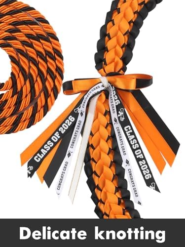 TFTAFAN Graduation Leis and Graduation Honor Cords Class of 2026 Graduation Ribbon Lei Graduation Necklace Braided Necklaces gift for Student Gifts Party Supplies - Image 2