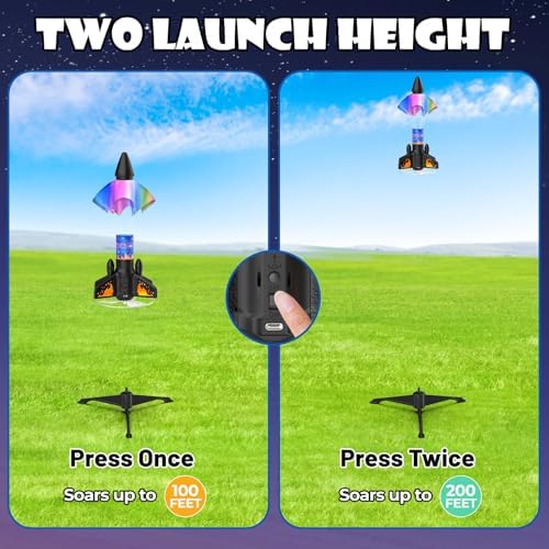Rocket Launcher for Kids, 200 ft Self Launching Motorized Rocket Toy - Image 2