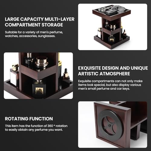 EXIN DECHEN Cologne Organizer for Men,Cologne Stand,Birthday Gifts for Men - Image 3