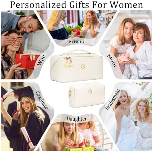 Initial Makeup Bag Personalized Gift for Women Teen Girls - Image 2