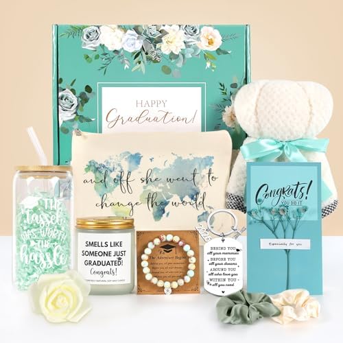 Joyseller 2026 Graduation Gifts Box for Her, 10-in-1 Practical Congrats Grad Gift Basket for College & High School Class of 2026, Graduation Gift Set for Daughter, Sister, Friend by Joyseller