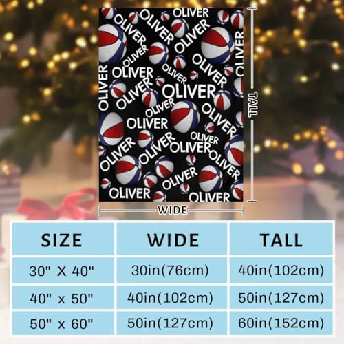 Personalized Baby Blankets for Girls Boys, Custom Baby Blanket with Name Swaddle Toddler Fleece Blanket Personalized Gift Red Blue Soccer Text - Image 3
