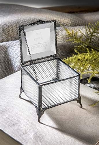 Personalized Graduation Gift For Her Glass Jewelry Box High School Graduate Or College Grad Class Of 2026 J Devlin Box 825 EB241 (Clear Honeycomb) - Image 4