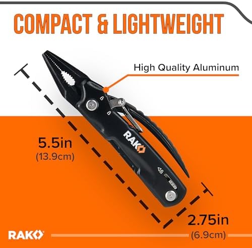 RAK Pro Tools Pliers Multitool - Cool Unique Gifts For Dads Who Have Everything - Compact DIY Survival Multi Tool Gift for Men, Husband, Handyman - Backpacking & Camping Accessories (Pack of 2) - Image 3