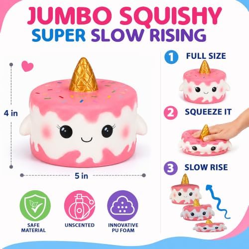 Jim&Gloria Paint Your Own Squishies, Jumbo Squishy Toy Gifts for Girls and Boys 8 9 10 11 12 13 14, Arts and Crafts Squeeze Toys, Party Favors for Birthday, Christmas Gift, Pack of 3 - Image 5