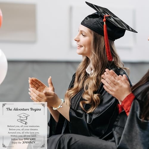 Parma77 2026 Graduation Gifts for Her, High School College Graduation Gifts for Women, Inspirational Compass/Heart Graduation Bracelets with Gift Message Card for Women Daughter Sister Friends - Image 6