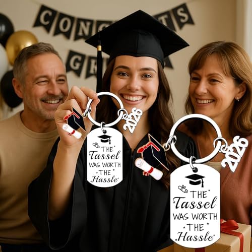 Class Of 2026 Graduation Gifts for Her Him Best Graduate Keychain Seniors Masters Nurses College Highschool Grad Presents - Image 3