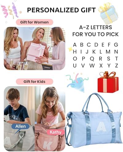Cute Bags for Girls, Initial Travel Duffel Bag,Gym Bag,Duffel Bags - Image 2