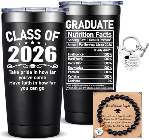 Fufandi Graduation Gifts Him 2026 - Class of 2026 Graduation Gift - College High School Graduations Gifts for Him - Congratulations Gift for Men - Tumbler Cup 20oz by Fufandi