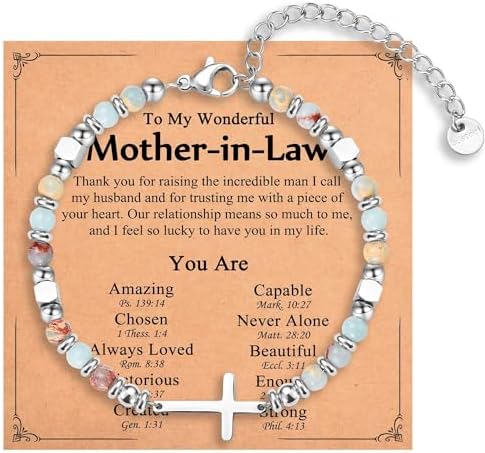 Christian Gifts for Women Girls, Religious Cross Bracelet by IKIATY