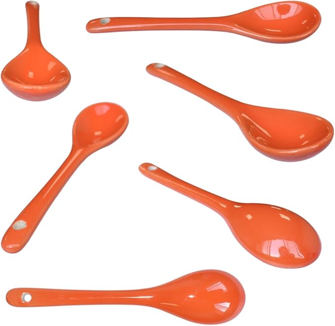 8 Color Porcelain Egg Spoons Ceramic Spoons 5 inch Coffee Dessert Yogurt Tea Milky Tea