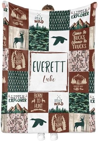 MDPrints Duck Hunting Blanket for Boyss, Customized Hunting for Boys, Personalized Baby Blankets for Boys with Name - Image 3