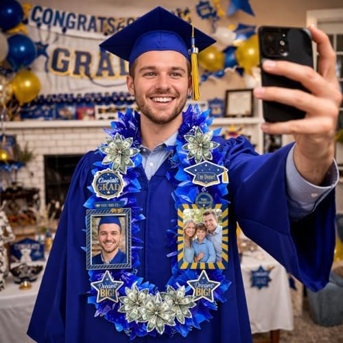 Class of 2026 Graduation Leis with Money Gift Set, 2 pcs Candy Lei Graduation Cash Holder,Personalized Graduation Gifts Money Leis with Photo Frame Congrats Grads Gift Idea for Graduate Party Supplies - Image 7