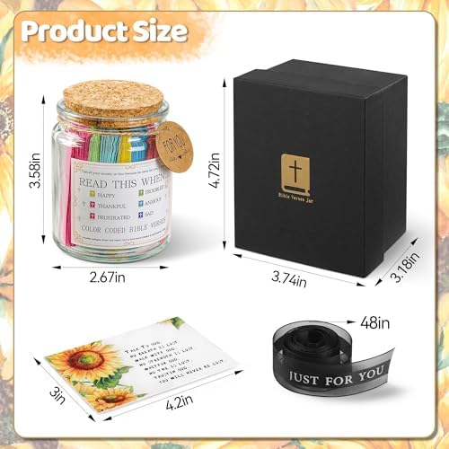 Bible Verse Jar, Read Me When Bible Verses Jar, Christian Gifts for Women - Image 3