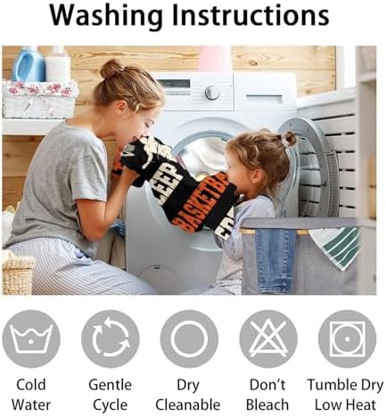 Mercuryelf Basketball Throw Blanket - Soft, Fuzzy & Warm - 40x50 Inches Flannel Blankets for Travel, Office - Black Sports Funny Throws Gift for Boys, Girls - Image 5