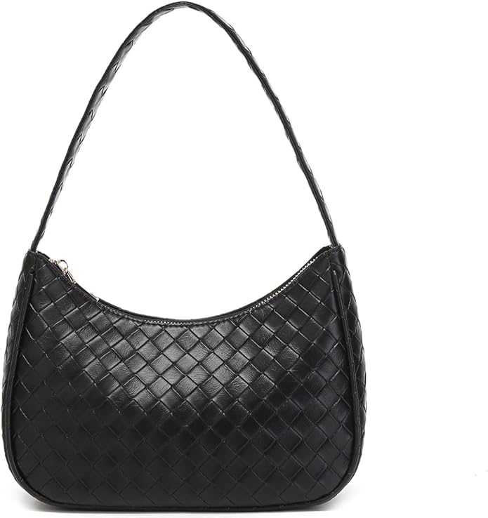 Shoulder Bags for Women, Cute Hobo Tote Handbag Mini Clutch Purse with Zipper Closure