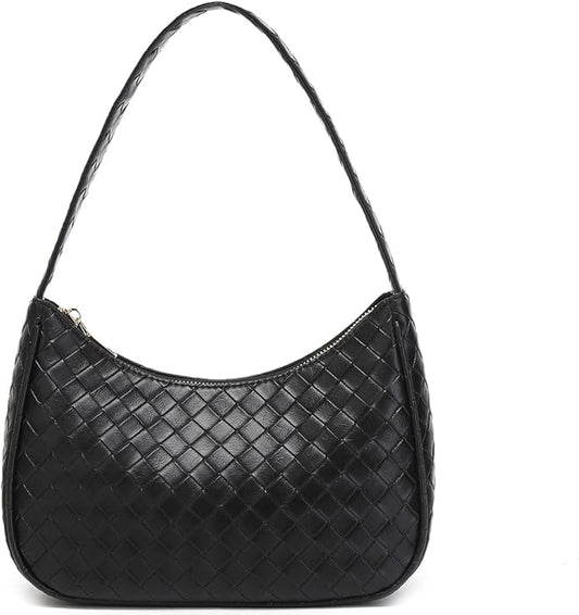 Shoulder Bags for Women, Cute Hobo Tote Handbag Mini Clutch Purse with Zipper Closure