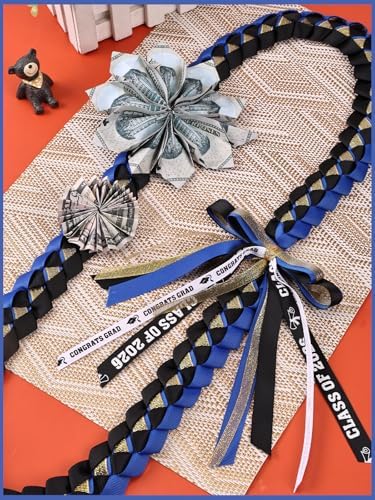 TFTAFAN Graduation Ribbon Lei Graduation Leis Necklace Class of 2026 Graduation Necklace Braided Necklace Graduation Gift Party Accessories for Women and Men - Image 3