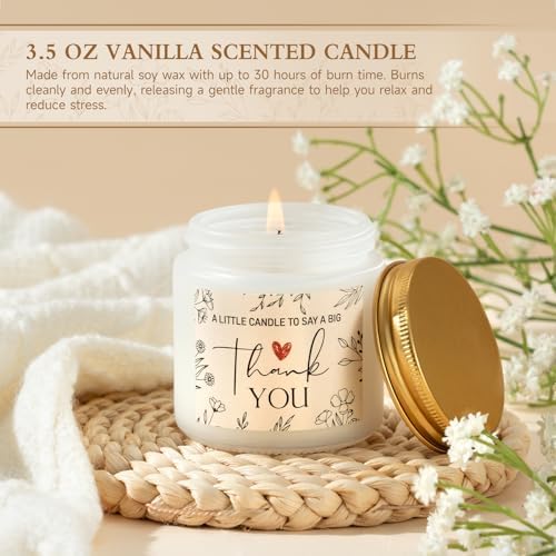 Thank You Spa Gift Basket for Women, Employee Appreciation Gifts for Coworkers, Relaxing Self Care Gift Box with Glass Cup Candle for Teacher Boss Secretary - Image 4