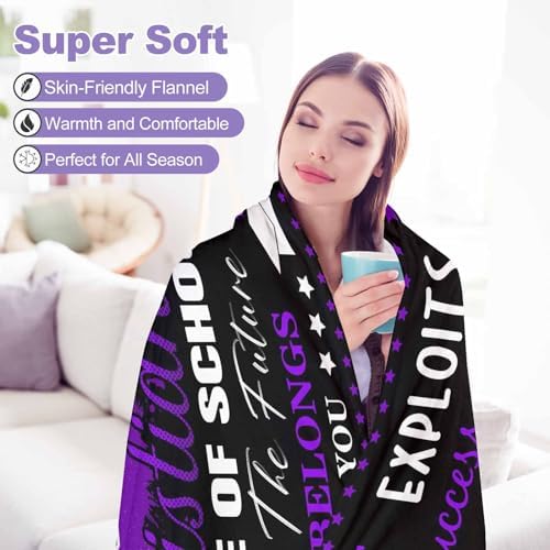Personalized Senior Class of 2024 Blankets with Photo and Name Custom Blanket with Picture and Text with School College Name Bed Blanket Presents Personalized Name Blanket 43x56inch - Image 7