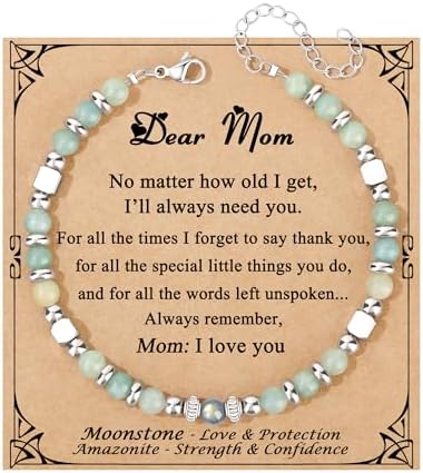 Gifts for Women Moonstone Bracelet, Amazonite Imperial Jasper Bracelets by Joycuff