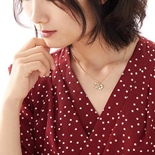 Zealmer Dainty 18K Gold Plated Compass World Map Pendant Necklace Graduation Gift for Friends - Image 3