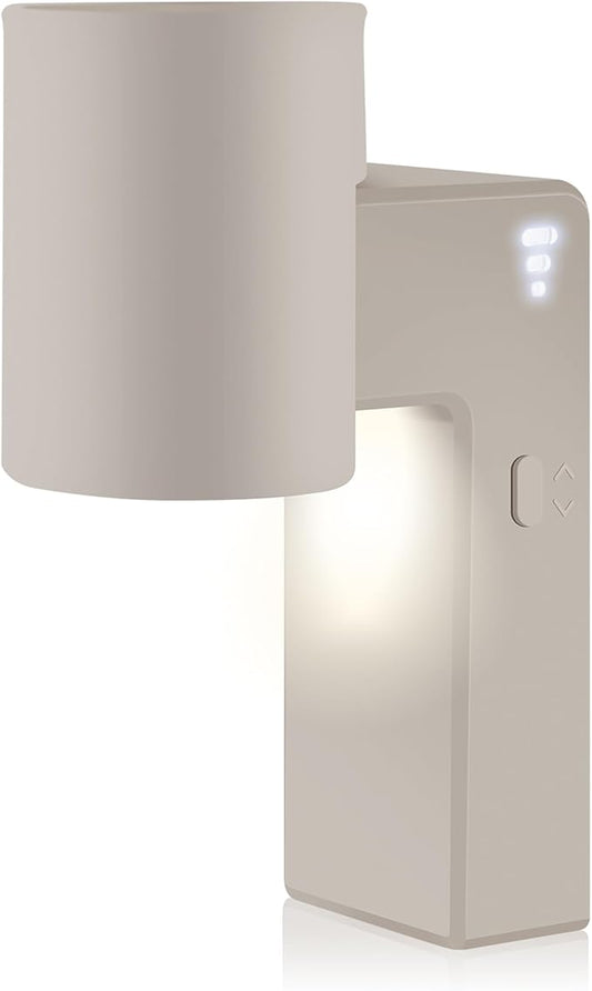 1 Pcs Wall Fragrance Plug in with Night Light Compatible with Bath and Body Works Wallflowers, with 3-Speed Adjustable Fragrance Essential Oil Diffuser for Home, Khaki