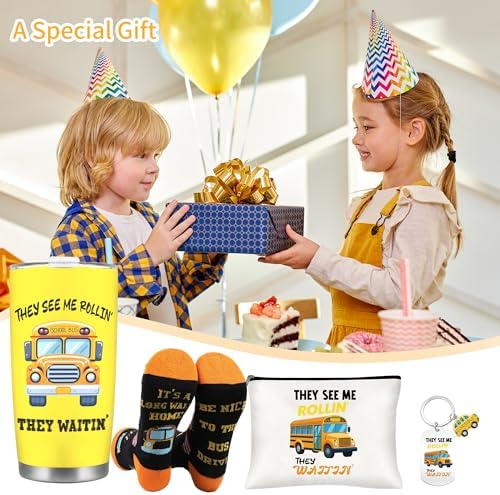 CRASHOT School Bus Driver Gifts, Travel Tumbler Appreciation Gift Set - Image 6