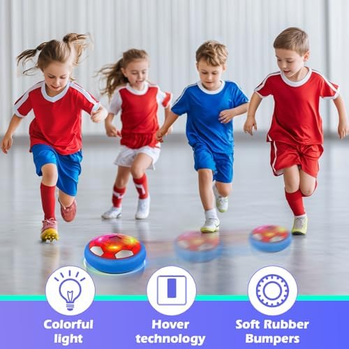 Ocditikl Hover Soccer Ball, Air Floating Soccer with LED Lights & Foam Bumper, Indoor Soccer Toys for Kids Ages 5-12, Ideal Easter Birthday for 4 5 6 7 8 9 10 11 12 Year Old Boys Girls - Image 6