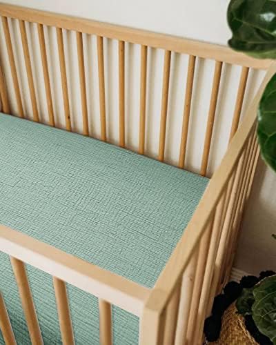 Muslin Bassinet Sheets 1 Pack, 33" x 17", (Sage) - Image 5