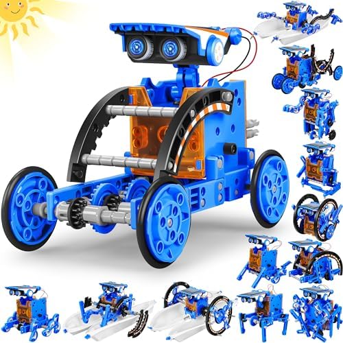 STEM 13-in-1 Education Solar Power Robots Toys for Boys Age 8+ , Educational Toy DIY Science Kits for Kids, Building Experiment Robotics Set Birthday Gifts for 8+ years old boys and girls . by Bottleboom