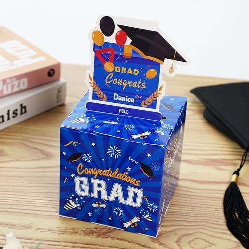 callie Personalized Graduation Money Box for Cash Gift Pull, Custom Class of 2026 Grad Money Holder with Name & 30 PCS Plastic Bags, Gifts for Graduates - Image 3