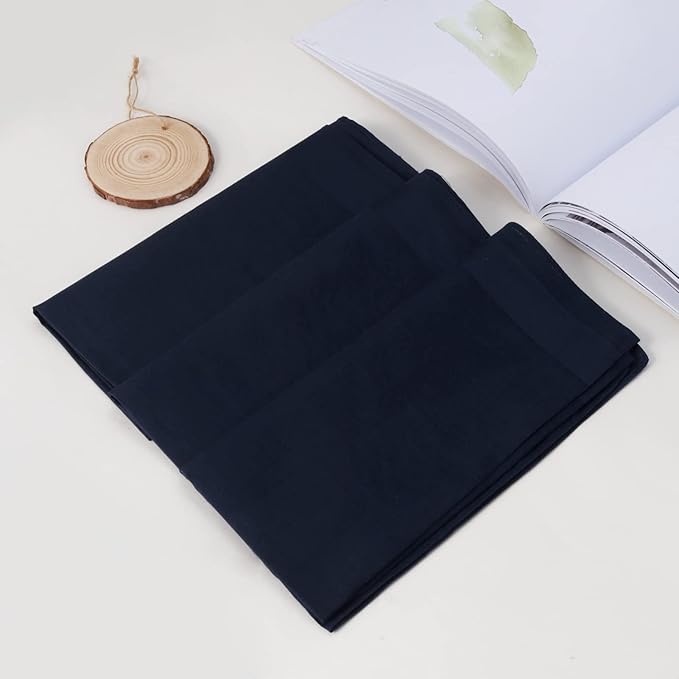 HOULIFE Men's Cotton Handkerchiefs, Solid Color 60S Soft Cotton Hankies for Men Women 6/12PCS 15.7"×15.7"