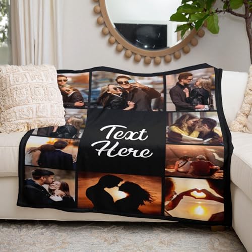 inkArts Custom Blanket Throws with Photos Text Personalized with Picture Customizable, Customize for Mom, Dad, Couple, Girlfriend, Boyfriend, Husband & Wife - Image 3