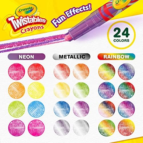 Crayola Twistables Crayons for Kids (24ct) Cute School Supplies for Toddlers, Preschool, Kindergarten, Elementary, Gifts for Boys & Girls, Ages 3, 4, 5 - Image 3