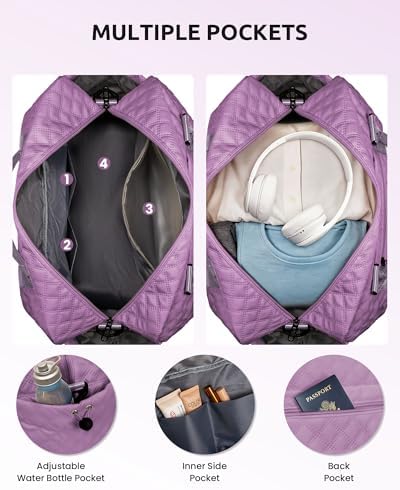Gifts for Girls-Duffle Bag with Shoe Compartment for Women - Image 6