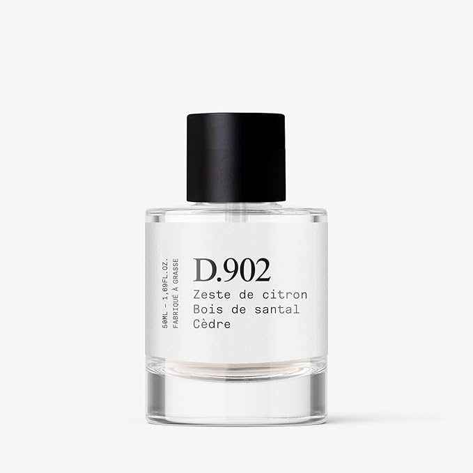 – D.902 – Eau de Parfum Inspired by C. Bleu Made in Grasse (France), Long-Lasting Perfume for Men, Lemon Zest & Sandalwood, Vegan, Clean Ingredients – Spray 50 ml | 1.7 fl. oz.